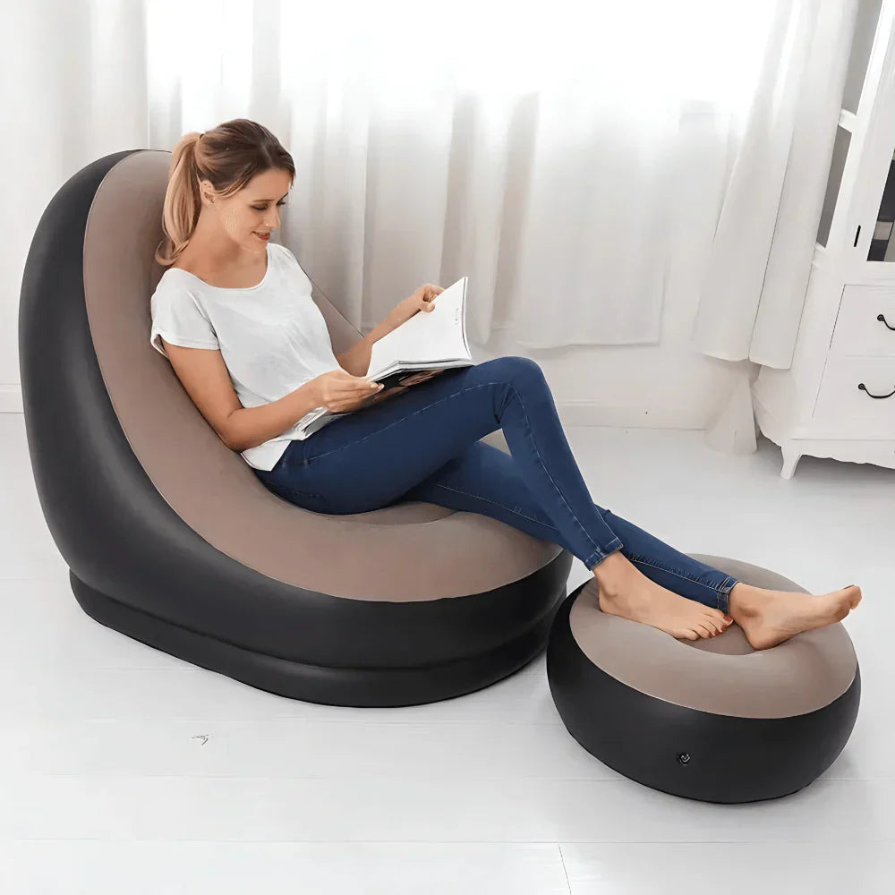 Fotelja na Naduvavanje sa Tabureom +POKLON Pumpa